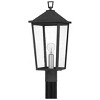 Stoneleigh 1-Light Mottled Black Outdoor Post Lantern - 4 of 4