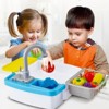 Robocar Poli Edu Sink Set- 10 Color-Changing Foods & Real Running Water with Automatic Circulation | Pretend & Play Kitchen Sink & Accessories Toy - 3 of 4