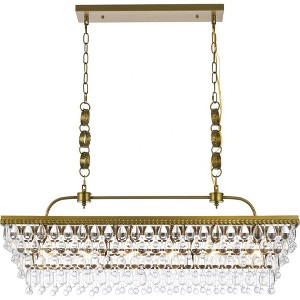 Elegant Lighting Nordic 6 - Light Pendant in  Brass - 1 of 4