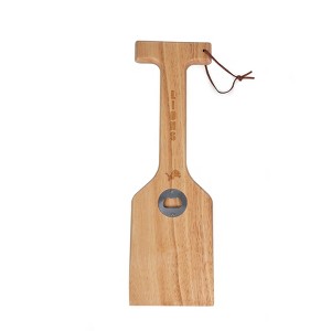 NFL Detroit Lions Hardwood BBQ Grill Scraper with Bottle Opener - Brown - 1 of 4