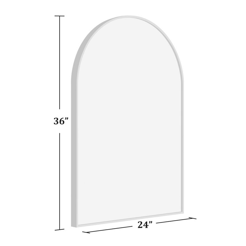 Neutypechic Simple Modern Rectangle With Rounded Top Decorative Wall Mirror, 3 of 7
