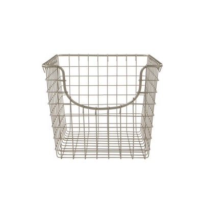 Spectrum Diversified Scoop Small Basket Silver Rose Gold: Metal Utility Storage, Portable Universal Organizer