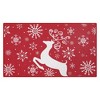 Christmas Deer and Snowflake Doormat Winter Holiday Door Mat for Entryway Front Porch - 3 of 4