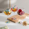 Slickblue Classic Hand-Painted Floral Wine Glasses - 20.5 oz - Set of 4 - 4 of 4