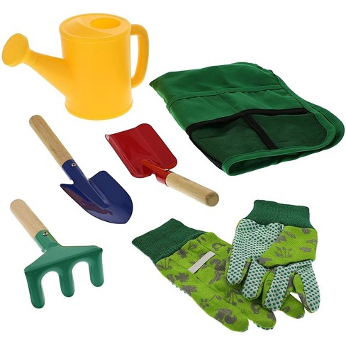 Kids Gardening Apron And Gloves Pretend Play Gardening Toy Set one-size-fits-mos 