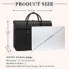 Ladies' laptop bag, 17" PU leather laptop shoulder bag, convertible backpack, crossbody bag, casual handbag, with bow tie, Black - 4 of 4