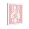 Wynwood Studio 15" x 21" This Girl is on Fire Typography and Quotes Framed Art Print - 2 of 4