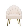 Nordlys Velvet and Metal Lounge Chair Vintage Style Upholstery Living Room - 3 of 4