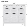 NicBex Bathroom Vanity without Sink,Multi-Functional Bathroom Sink Vanity with 2 Soft Close Doors and 4 Drawers,36" Bathroom Sink Cabinet,White - 3 of 4