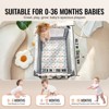 VEVOR Baby Playpen Travel Crib, Quick-Folding Playpen for Baby & Toddler,Portable Baby Fence Play Yard with Wheels,Breathable Mesh & Travel Bag, Gray - 4 of 4