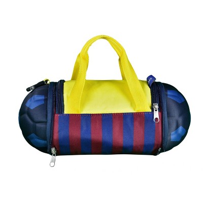 La Liga FC Barcelona 6.5" Collapsible Soccer Ball Yellow Duffel Bag