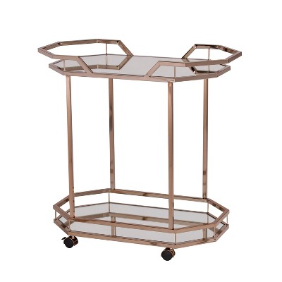 Arya Art Deco Bar Cart Gold - Aiden Lane