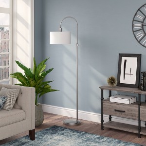 Hudson and Canal Arc Floor Lamp with Fabric Shade - 1 of 4