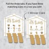 Big Dot of Happiness It's Twins - Gold Twins Baby Shower Game Pickle Cards - Pull Tabs 3-in-a-Row - Set of 12 - 3 of 4