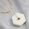 Layered Heart Necklace, Handmade 18K Gold Plated Dainty Choker With Arrow Bar Pendant for Women - 4 of 4