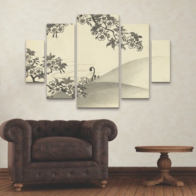 Japanese Cherry Blossom Tree Unframed Canvas Wall Art Set