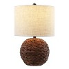 JONATHAN Y Camilo 21.5" Modern Coastal Woven Rattan Globe LED Table Lamp - 2 of 4
