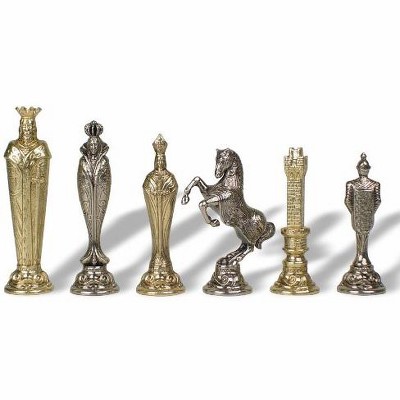 Ital Fama Renaissance Metal Chess Pieces