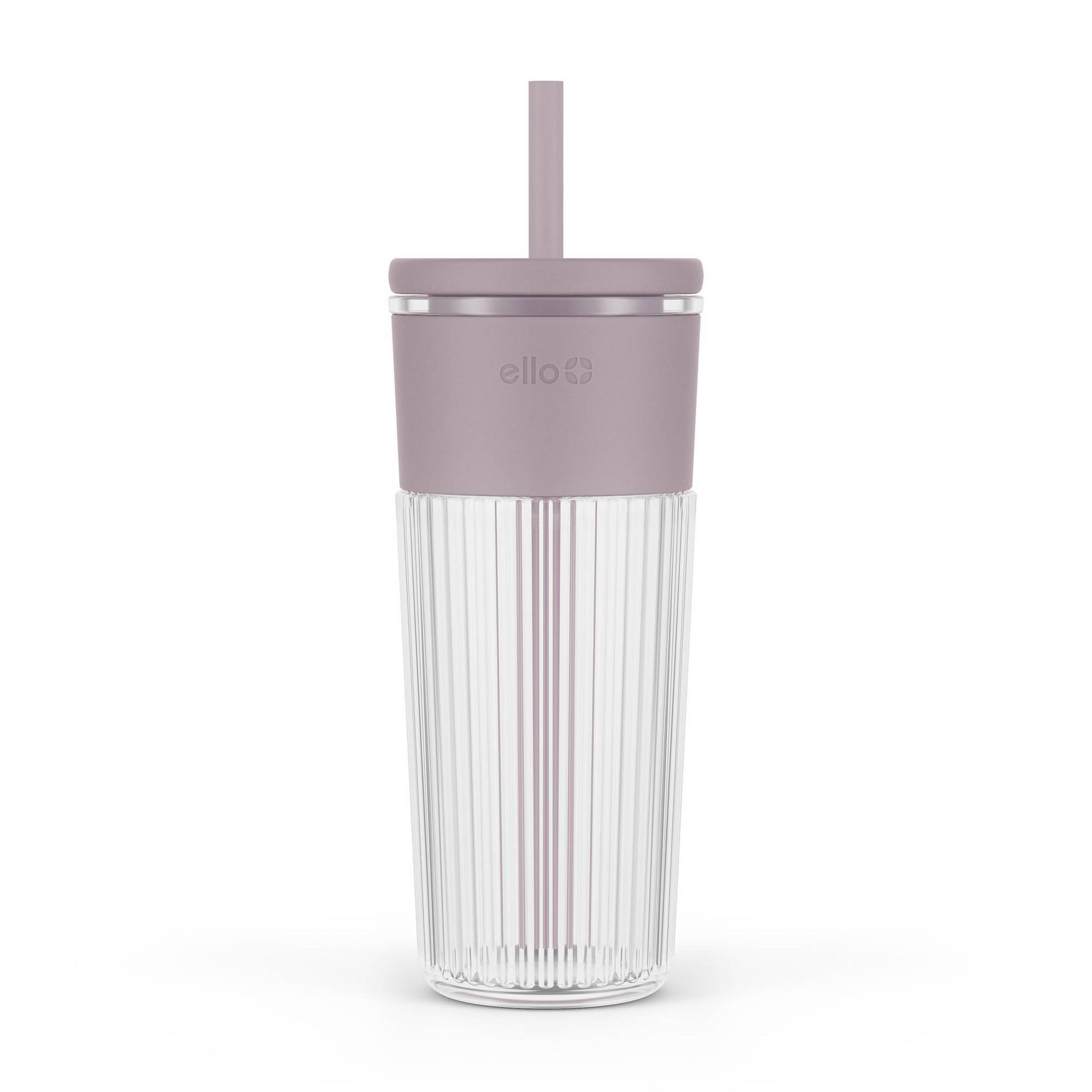 Ello Ava 24oz Glass Straw Tumbler
