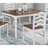 NicBex 5-Piece Vintage Style Dining Table Set & Armless Chairs for Kitchen,Dining Room,Modern Dinette Set with Solid Wood Frame - 3 of 4
