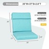 Aoodor Outdoor High Back Dining Chair Cushion Set, Water Proof & Stain Resistant, Polyester Fabric Cover with Ties and Zipper, Set of 2 - 3 of 4