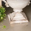 Vintage French Country Metal Planter Bowl with Handles ¨C Rustic Shabby Chic Pedestal Flower Pot for Indoor & Outdoor Decor - 3 of 4