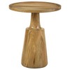 20" Pedestal Accent Table with Round Mango Wood Top ¨C Ideal for Living Room or Bedroom - 2 of 4