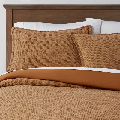 Washed Waffle Weave Duvet Cover and Sham Set - Threshold™