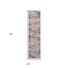 Ivory Navy and Orange Floral Power Loom Area Rug - 3 of 4