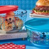 Pyrex 4pc 4 Cup Round Decorated Glass Food Storage Set - Mickey Mouse Since 1928 - image 3 of 3
