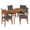 Homy Casa 5-Piece Wood Dining Set with Upholstered Chairs, Kitchen & Dining Room - 2 of 4