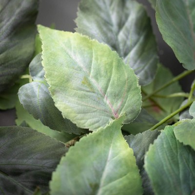 Artificial Mixed Leaf Spray Set of 3, Green and Dark Green, Plastic