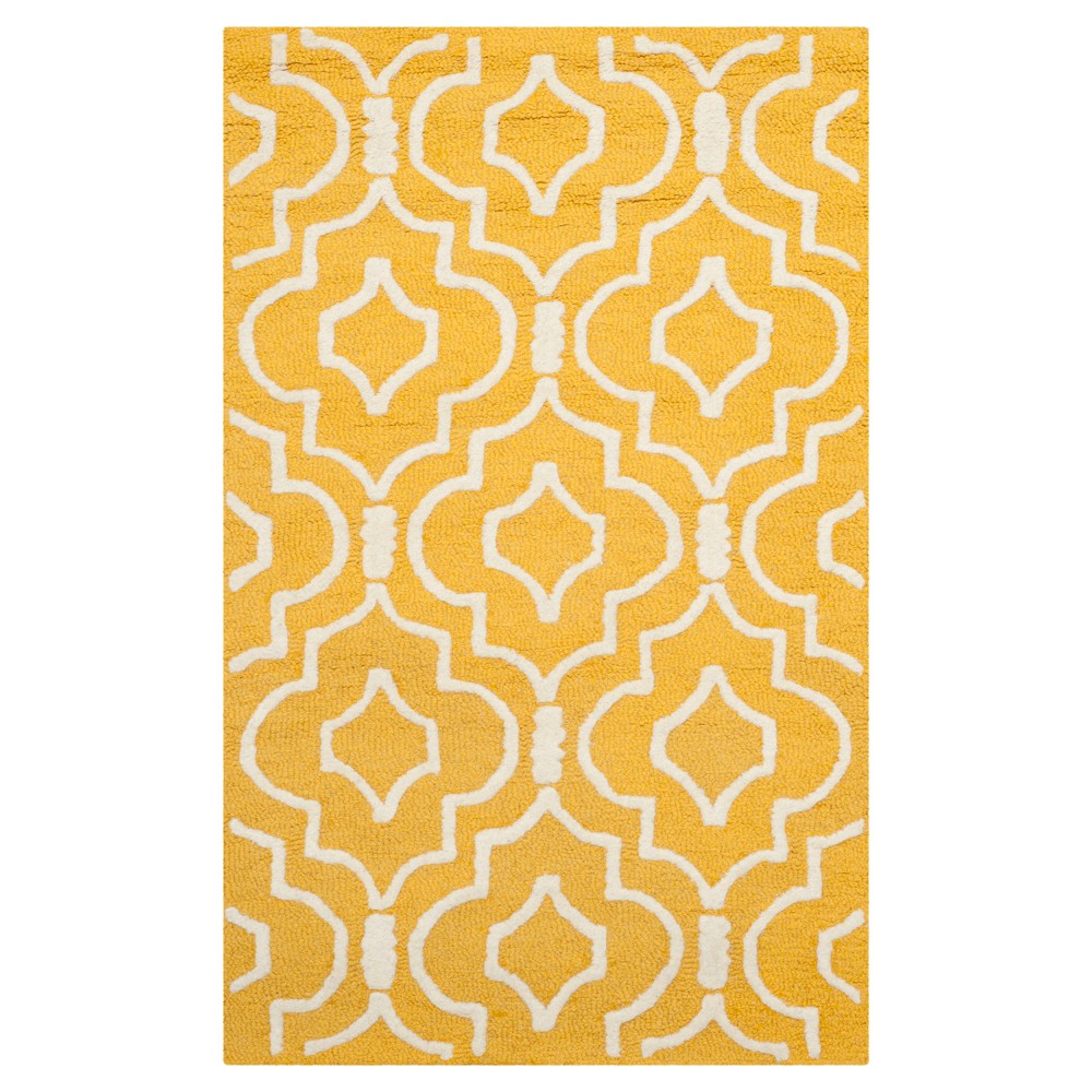 Tahla Accent Rug - Gold/Ivory ( 2'x3' ) - Safavieh