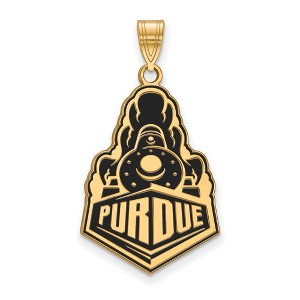 Black Bow Jewelry 14k Yellow Gold Plated Sterling Silver Purdue Boilermakers NCAA Extra Large Pendant - 1 of 3