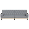 vidaXL Sofa Bed Light Grey Fabric (100% polyester), plywood Standard - 3 of 4