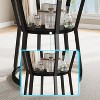 47.2" Round Dining Table for 4-6, Farmhouse Kitchen Table with Storage Shelf, Modern Wood and Metal Circle Table for Dining Room - 3 of 4