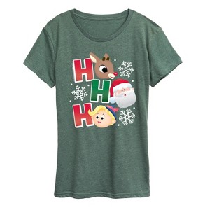 Women's - Rudolph - Rudolph Ho Ho Ho Short Sleeve Graphic T-Shirt - 1 of 4