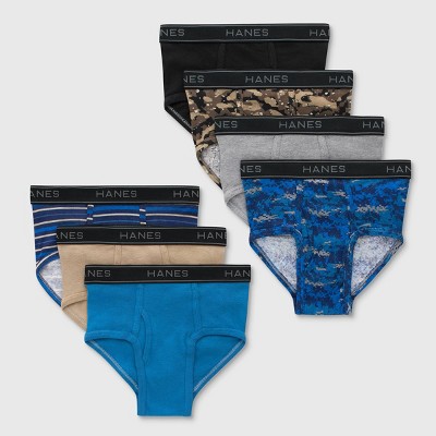 Hanes Premium Men's Stretch Comfort Soft Waistband Briefs 7pk -  Blue/black/gray Xl : Target