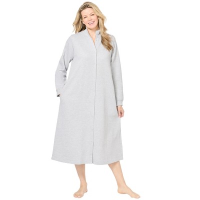 Only Necessities Plus Size  Fleece Snap-Front Robe