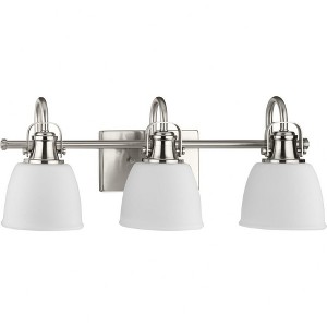 Progress Lighting Preston Collection 3-Light Bath Light in Brushed Nickel with Opal Glass - 1 of 1