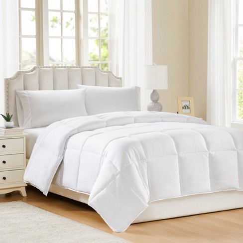 Modern Threads Embossed White Stripes Down Alternative Comforter, Queen ...