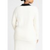 ELOQUII Women's Plus Size Henley Collared Sweater - 3 of 4