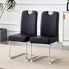 Dolonm 4-Pack  PU Bow-Back Dining Chairs – Modern Minimalist Design, Non-Slip Feet & Ergonomic Support, 15.7"x20.5"x39" - 4 of 4