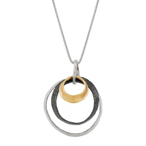 Silpada 'Melodrama' Sterling Silver with 14K Yellow Gold-Plating Pendant Necklace, 16" + 2" - 1 of 4