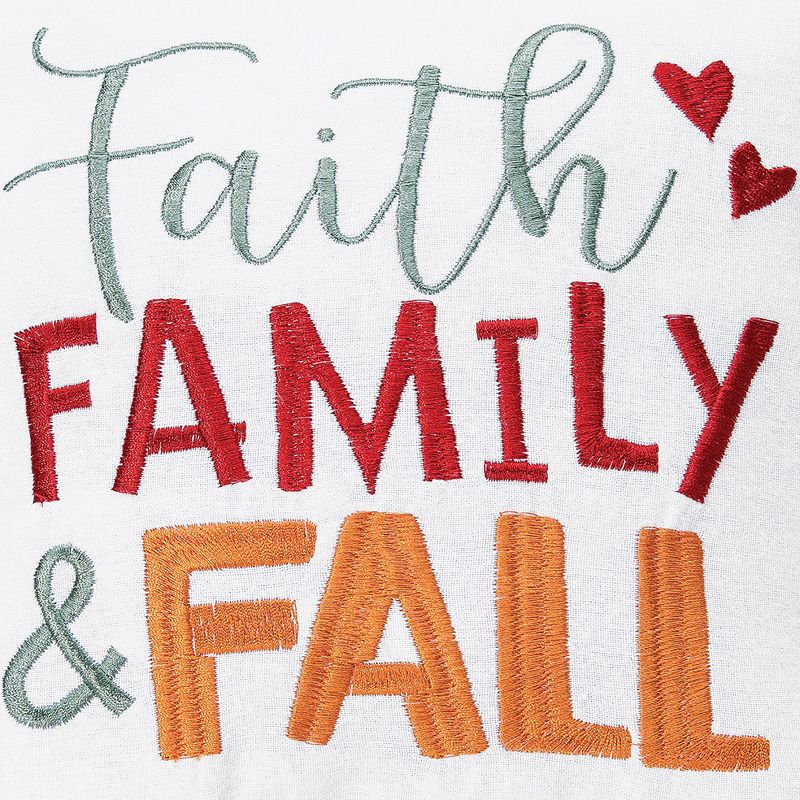 C&F Home 10" x 10" Faith, Family and Fall Embroidered Throw Pillow, 3 of 9