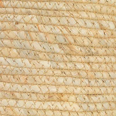 Natural Handwoven Corn Leaf Round Storage Basket