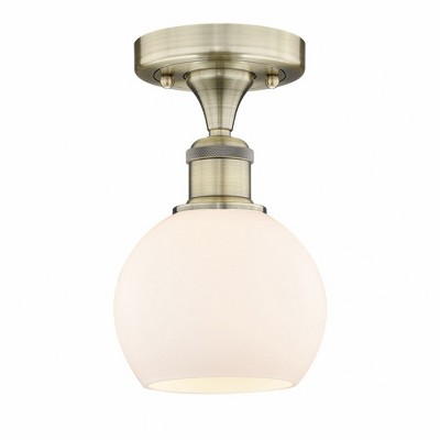 Athens - 1 Light Semi-Flush Mount In Industrial Style-8.88 Inches Tall and 6 Inches Wide