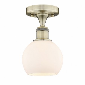 Athens - 1 Light Semi-Flush Mount In Industrial Style-8.88 Inches Tall and 6 Inches Wide - 1 of 1