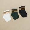 Kids Crew Socks 3 Pack - Olive + Scout - 3 of 4