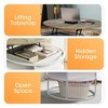 Coffee Table with Lift Top and Hidden Storage, Round Center Table for Living Room - 2 of 4